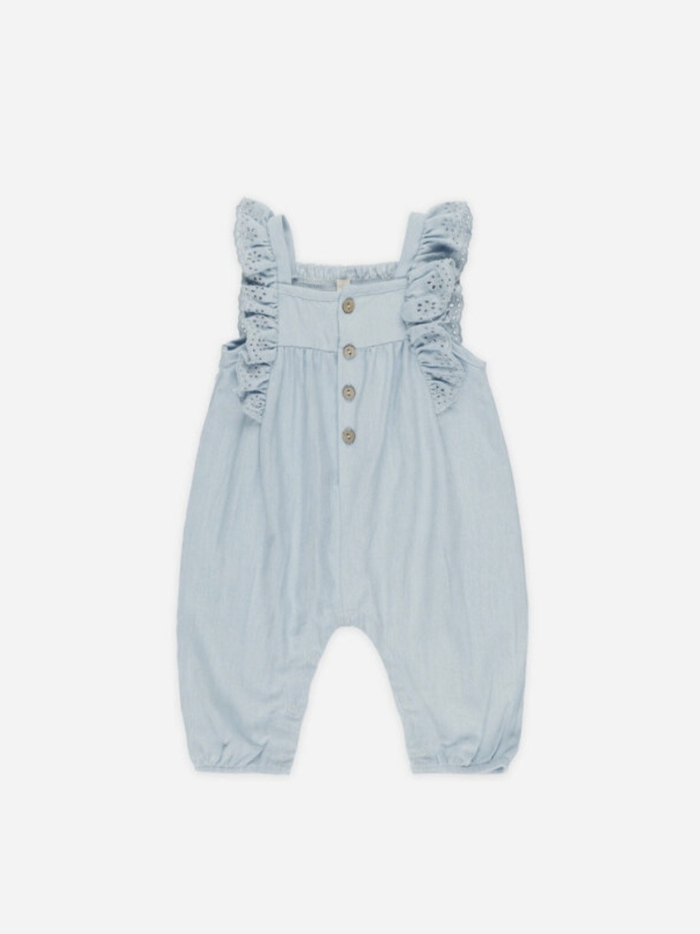 Quincy Mae Pale Blue Baby Romper